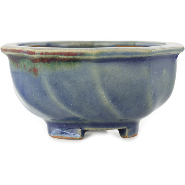 Vaso bonsai rotondo blu di Heian Kosen - 97 x 97 x 47 mm