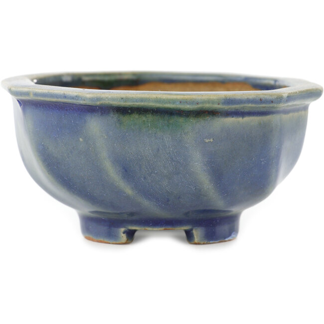 Vaso bonsai rotondo blu di Heian Kosen - 97 x 97 x 47 mm