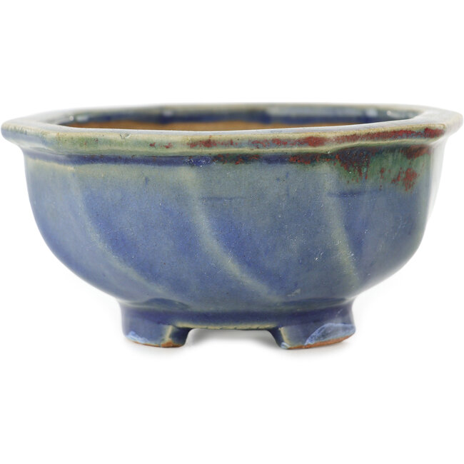 Pot à bonsaï rond bleu de Heian Kosen - 97 x 97 x 47 mm