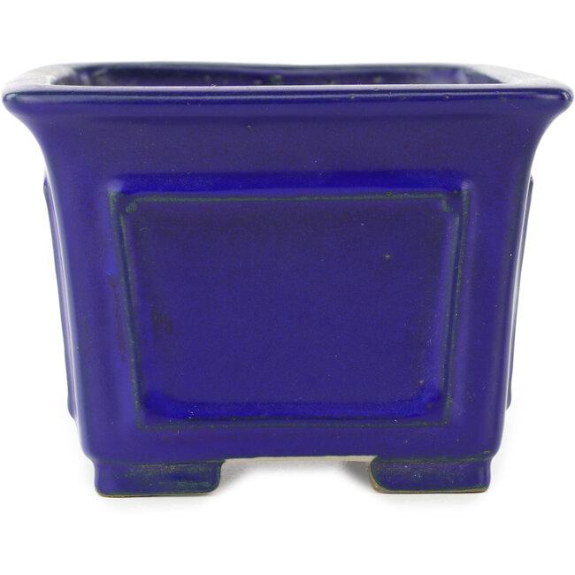 Vaso bonsai quadrato blu di Shibakatsu - 125 x 125 x 90 mm
