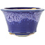 Runder blauer Bonsai-Topf von Eime Yozan - 115 x 115 x 70 mm
