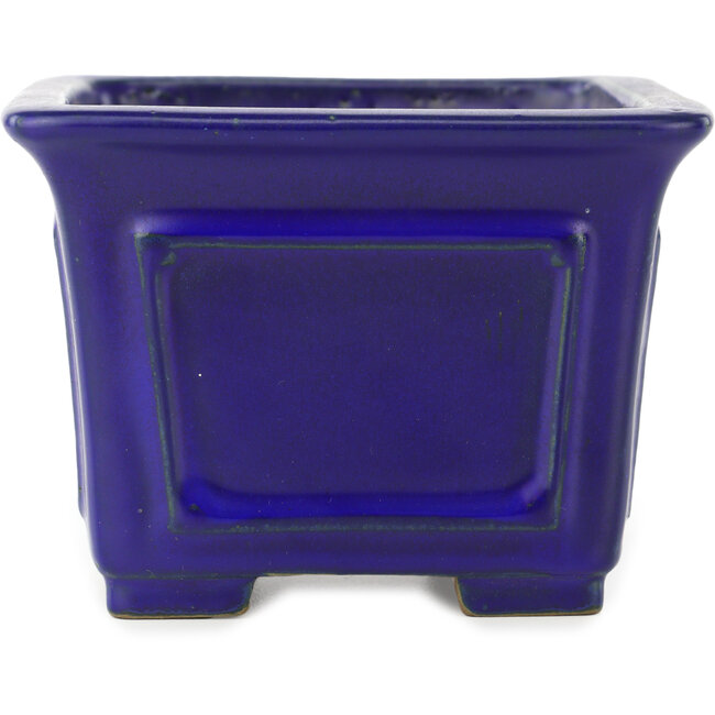 Vaso bonsai quadrato blu di Shibakatsu - 125 x 125 x 90 mm