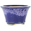 Runder blauer Bonsai-Topf von Eime Yozan - 115 x 115 x 70 mm