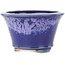 Pot à bonsaï rond bleu par Eime Yozan - 115 x 115 x 70 mm