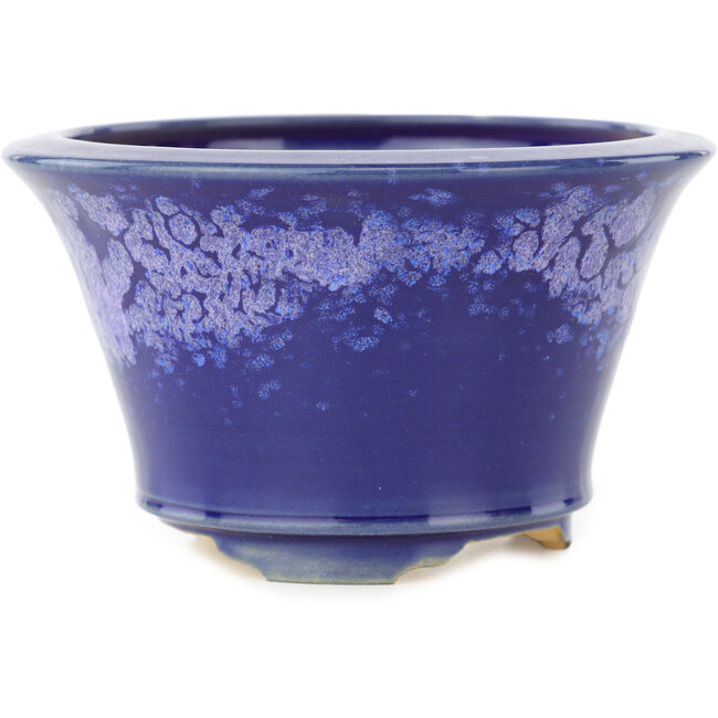 Maceta redonda azul para bonsái de Eime Yozan - 115 x 115 x 70 mm