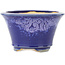 Runder blauer Bonsai-Topf von Eime Yozan - 115 x 115 x 70 mm