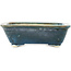 Rectangular teal bonsai pot by Okuruyama - 98 x 83 x 30 mm