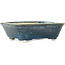Rectangular teal bonsai pot by Okuruyama - 98 x 83 x 30 mm