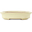 Ovale gebroken witte bonsai pot van Yamafusa - 160 x 135 x 35 mm