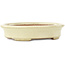 Ovale gebroken witte bonsai pot van Yamafusa - 160 x 135 x 35 mm