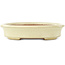 Ovale gebroken witte bonsai pot van Yamafusa - 160 x 135 x 35 mm