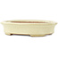 Ovale gebroken witte bonsai pot van Yamafusa - 160 x 135 x 35 mm