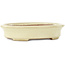 Ovale gebroken witte bonsai pot van Yamafusa - 160 x 135 x 35 mm