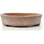 Oval unglazed bonsai pot - 222 x 157 x 40 mm