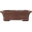 Maceta rectangular sin esmaltar para bonsái de Yamaaki - 154 x 124 x 48 mm