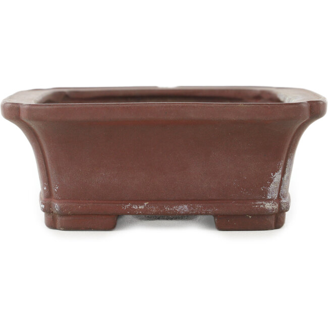 Vaso bonsai rettangolare non smaltato di Yamaaki - 154 x 124 x 48 mm