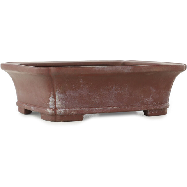 Maceta rectangular sin esmaltar para bonsái de Yamaaki - 154 x 124 x 48 mm