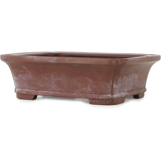 Pot à bonsaï rectangulaire non émaillé de Yamaaki - 154 x 124 x 48 mm