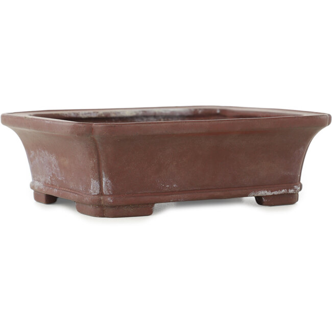 Pot à bonsaï rectangulaire non émaillé de Yamaaki - 154 x 124 x 48 mm