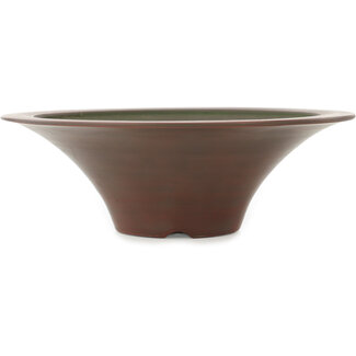 Bigei - Hirata Atsumi Ronde ongeglazuurde bonsaipot van 180 mm van Bigei, Tokoname, Japan Bigei - Hirata Atsumi Ronde ongeglazuurde bonsaipot van 180 mm van Bigei, Tokoname, Japan