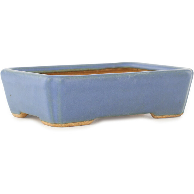 Vaso bonsai rettangolare blu di Hattori - 142 x 107 x 40 mm