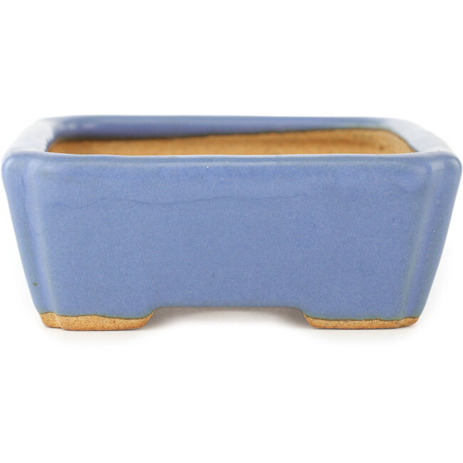 Vaso bonsai rettangolare blu di Hattori - 142 x 107 x 40 mm