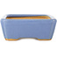 Maceta rectangular azul para bonsái de Hattori - 142 x 107 x 40 mm