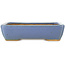 Rectangular blue bonsai pot by Hattori - 151 x 115 x 40 mm