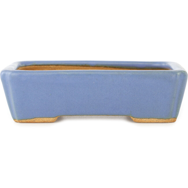 Vaso bonsai rettangolare blu di Hattori - 142 x 107 x 40 mm