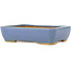 Rectangular blue bonsai pot by Hattori - 151 x 115 x 40 mm