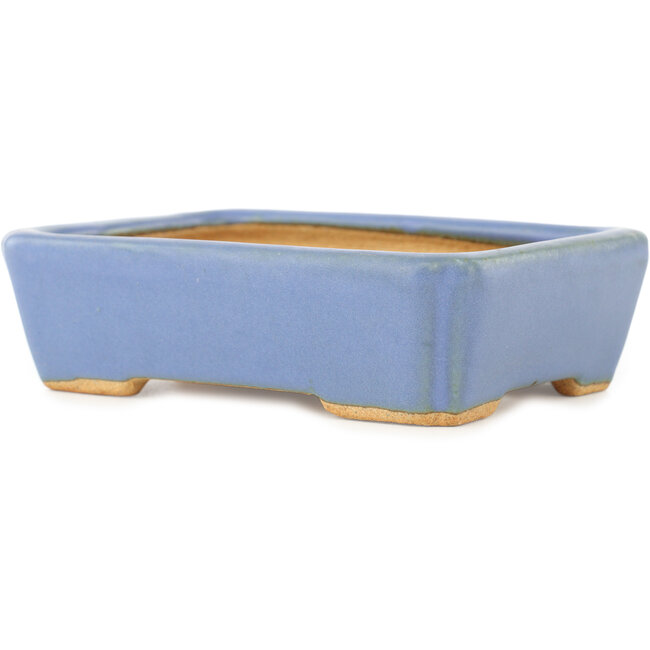 Vaso bonsai rettangolare blu di Hattori - 142 x 107 x 40 mm