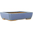 Rectangular blue bonsai pot by Hattori - 151 x 115 x 40 mm