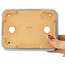 Maceta rectangular azul para bonsái de Hattori - 142 x 107 x 40 mm
