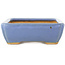 Rectangular blue bonsai pot by Hattori - 151 x 115 x 40 mm