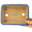 Rectangular blue bonsai pot by Hattori - 151 x 115 x 40 mm