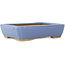 Rectangular blue bonsai pot by Hattori - 151 x 115 x 40 mm