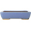 Rectangular blue bonsai pot by Hattori - 151 x 115 x 40 mm