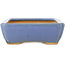 Rectangular blue bonsai pot by Hattori - 151 x 115 x 40 mm