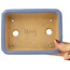 Rectangular blue bonsai pot by Hattori - 151 x 115 x 40 mm