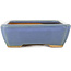 Rectangular blue bonsai pot by Hattori - 151 x 115 x 40 mm