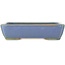 Rectangular blue bonsai pot by Hattori - 151 x 115 x 40 mm