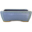 Rectangular blue bonsai pot by Hattori - 151 x 115 x 40 mm