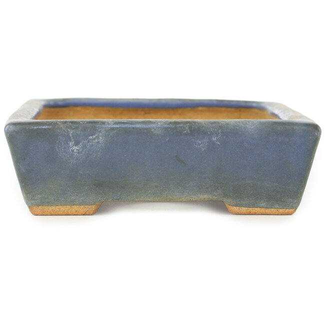 Rechteckiger blauer Bonsai-Topf von Hattori - 155 x 115 x 35 mm