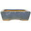 Rectangular blue bonsai pot by Hattori - 155 x 115 x 35 mm