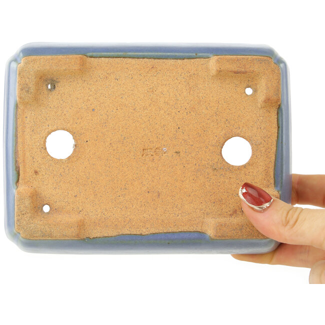 Vaso bonsai rettangolare blu di Hattori - 151 x 115 x 40 mm