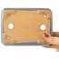 Rectangular blue bonsai pot by Hattori - 151 x 115 x 40 mm