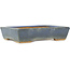 Rectangular blue bonsai pot by Hattori - 155 x 115 x 35 mm