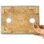 Maceta rectangular azul para bonsái de Hattori - 155 x 115 x 35 mm