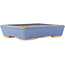 Rectangular blue bonsai pot by Hattori - 155 x 115 x 35 mm