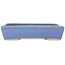 Rectangular blue bonsai pot by Hattori - 155 x 115 x 35 mm